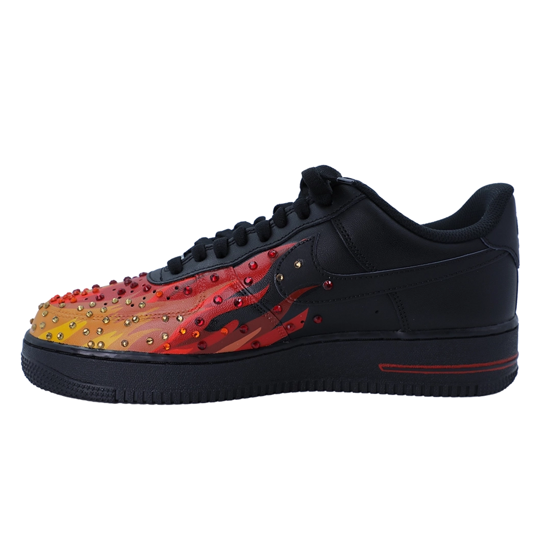 Nike Sneaker Air Force Fire Custom Nike Air Force Flamme Discount