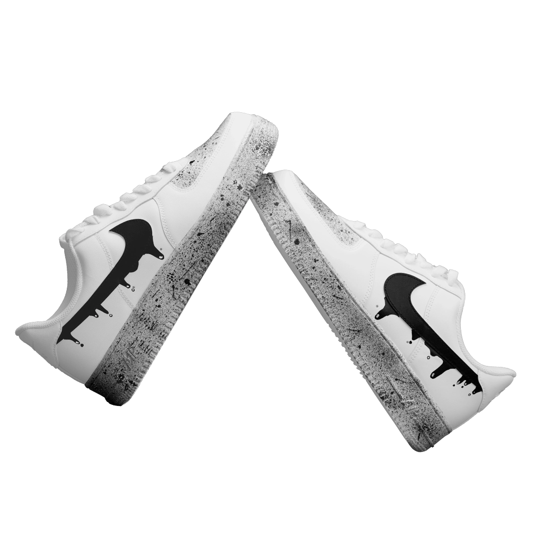 Custom AF1 Midnight Soul Star sneaker pair by Kkix