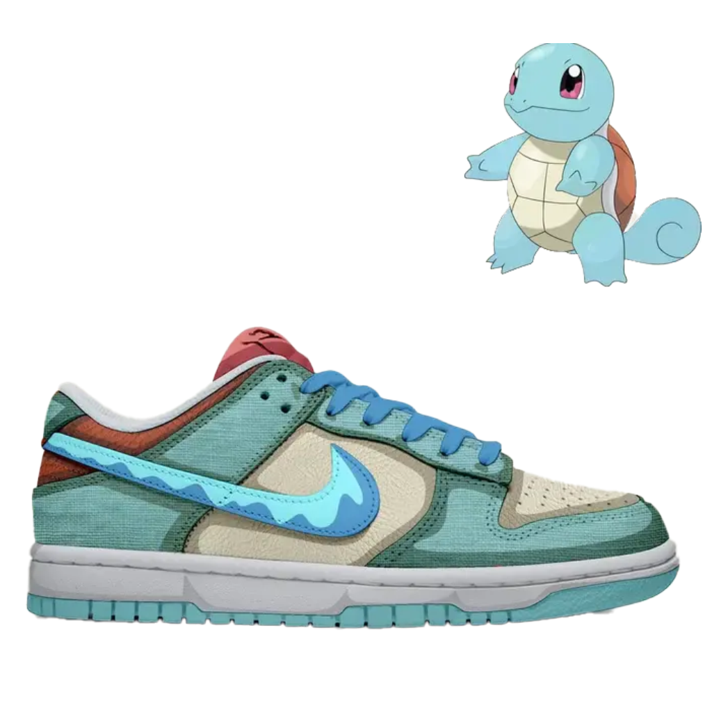 Custom Pokemon Squirtle Dunks KKix Custom Sneakers