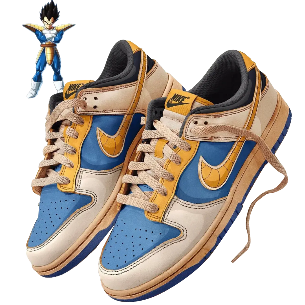 Custom Vegeta Dunks KKix Custom Sneakers