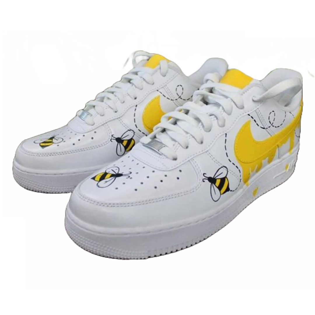 Custom Nike Airforce 1 Honey Bee KKix Custom Sneakers