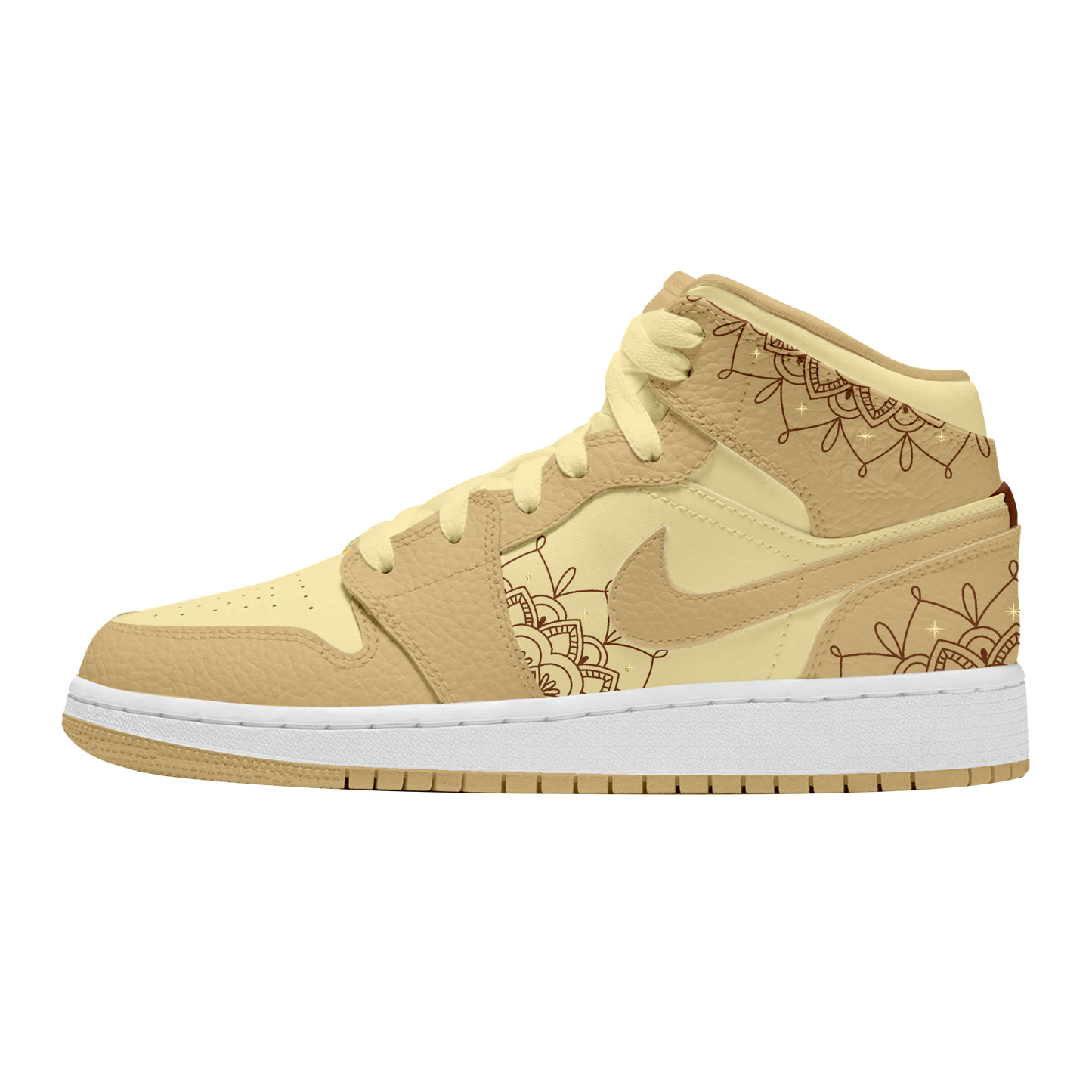 Custom Diwali Jordans Beige
