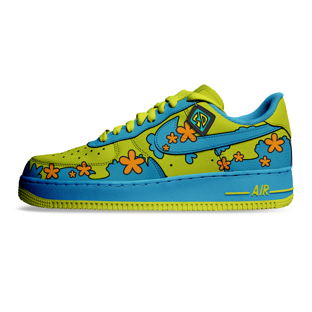 Custom The Mystery Machine scooby doo Af1 KKix Custom Sneakers