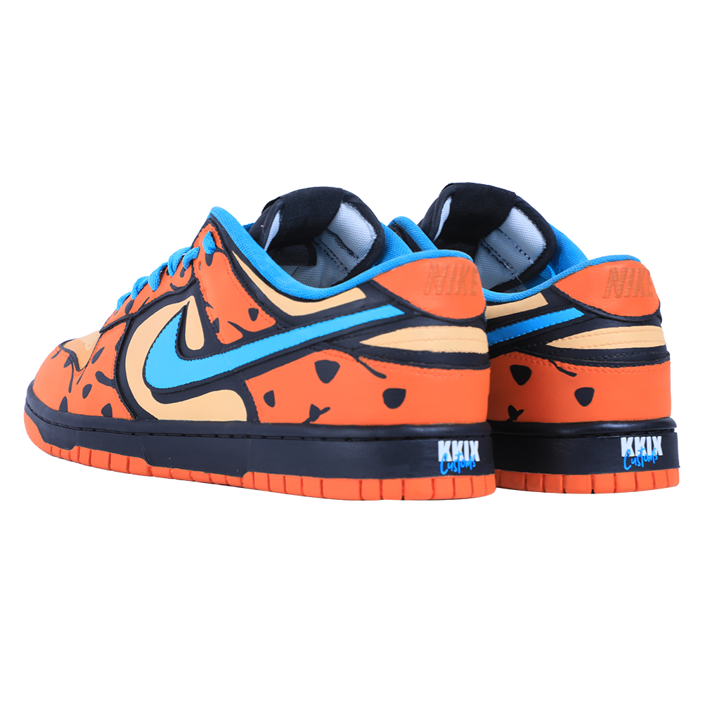 Custom Fred Flintstone Blue Swoosh Dunks