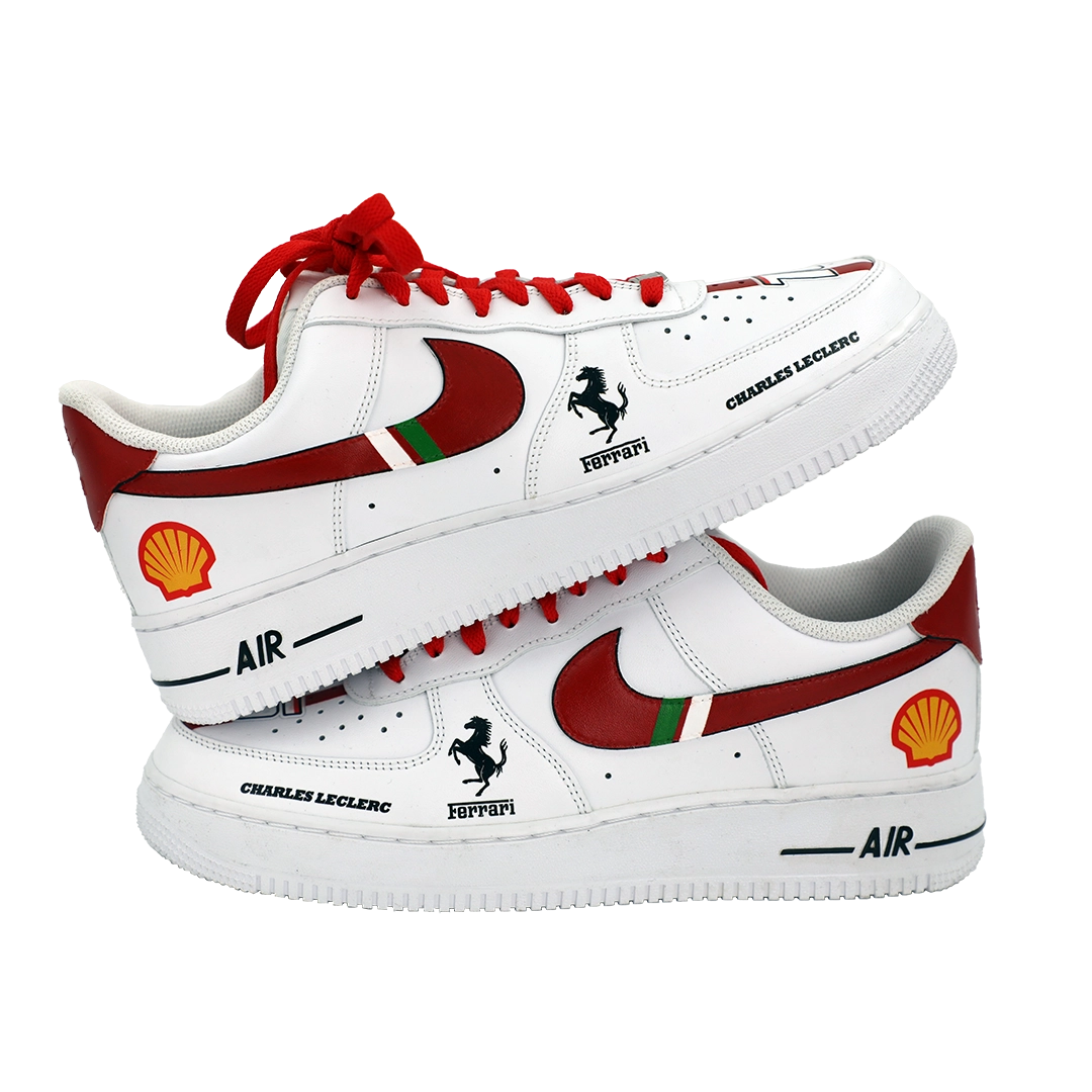 Custom Nike Airforce 1's Ferrari 16 F1