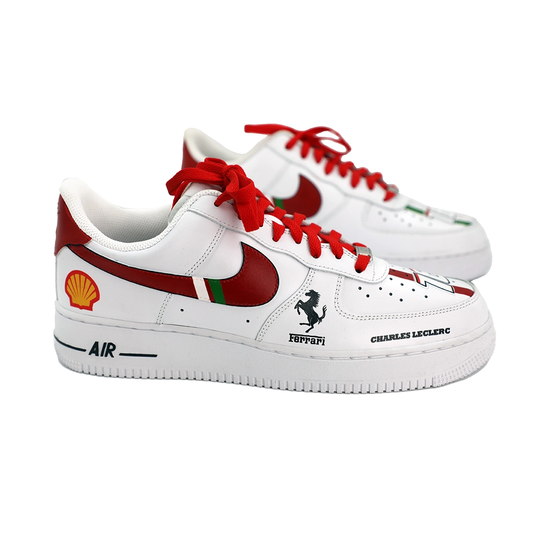 Custom Nike Airforce 1's Ferrari 16 F1