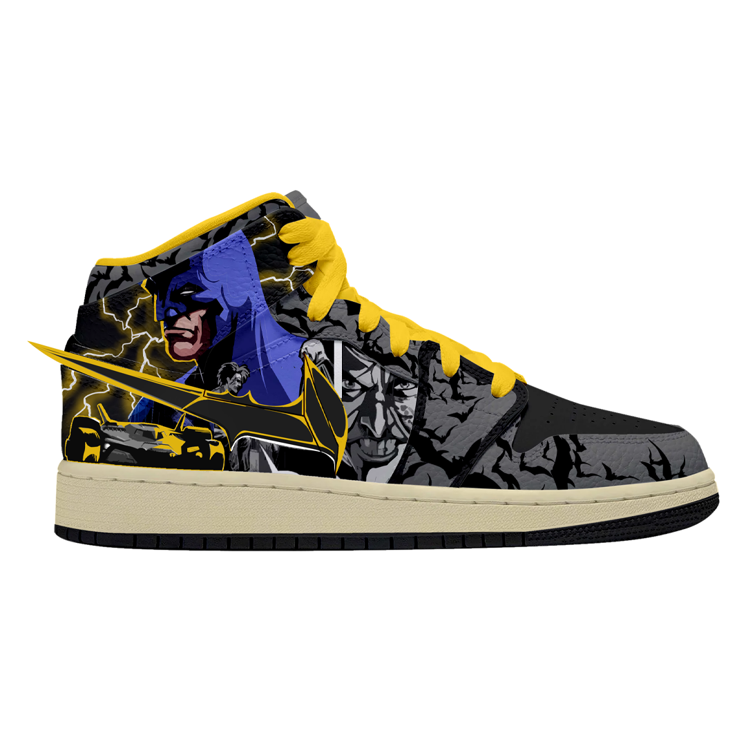 Jordan Mid Batman x Joker KKix Custom Sneakers