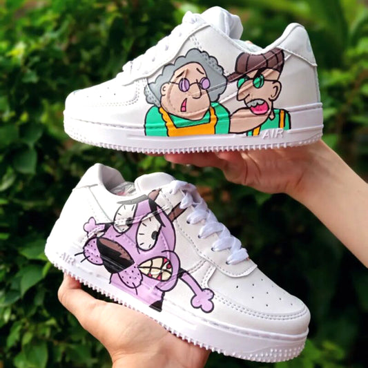 Custom Nike Airforce Courage the Cowardly Dog