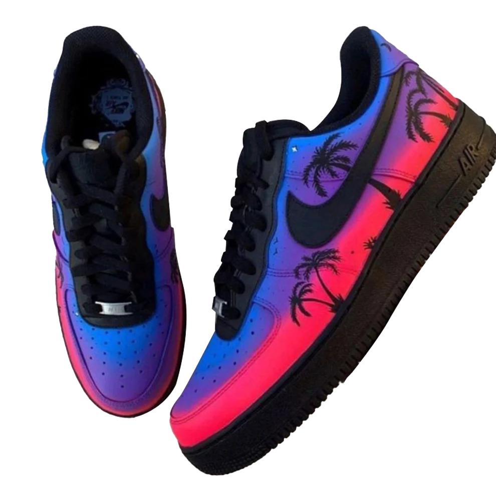 Custom Nike Airforce 1's Trippy Bahamas