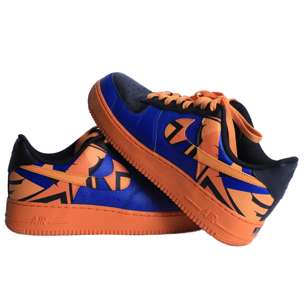 Abstract Orange/Blue AF1