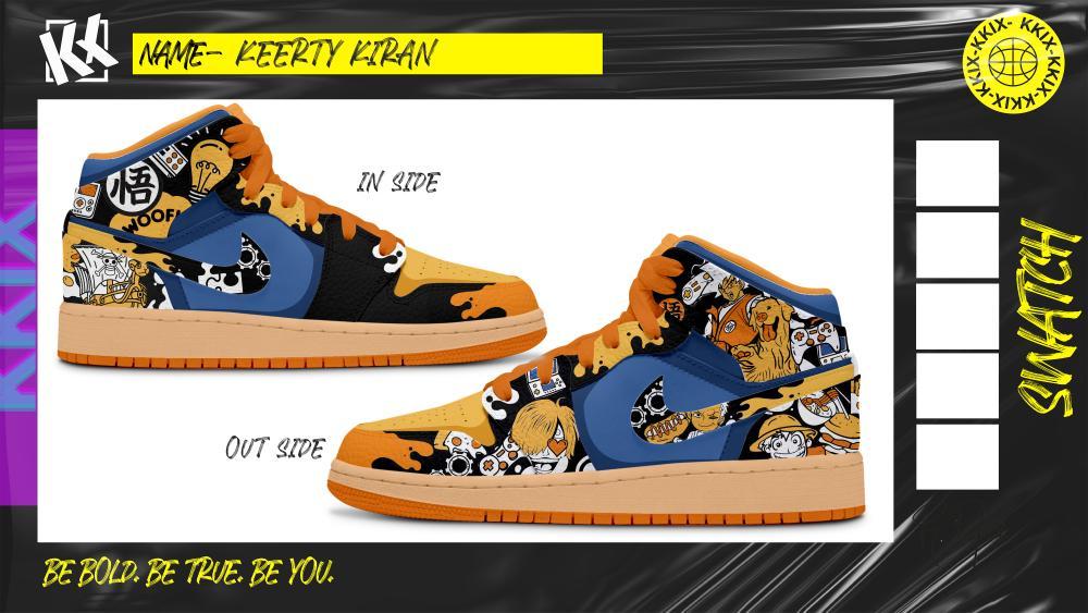 Custom goku sneaker for Keerthy