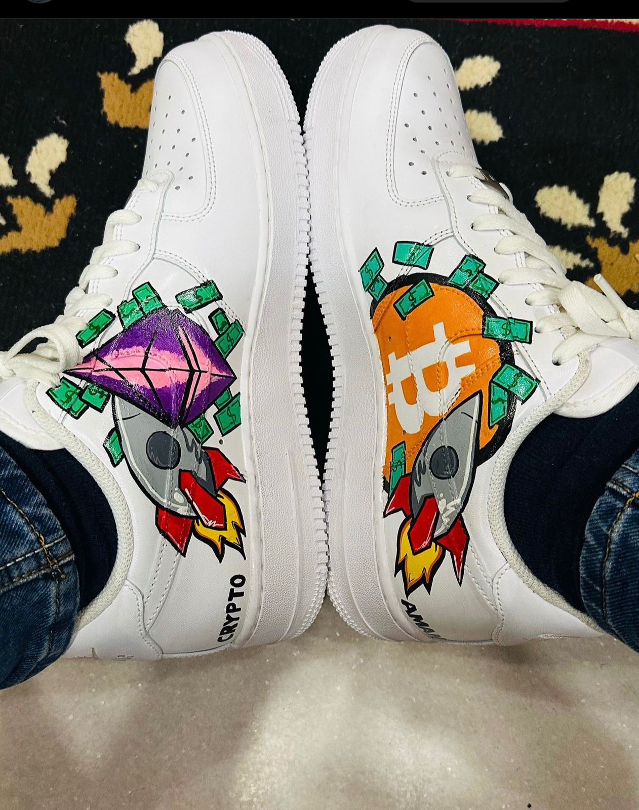 Custom Bitcoin Nike Airforce 1 For Brijesh