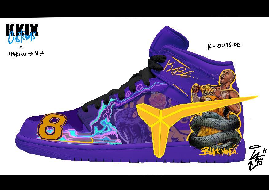 Custom Kobe Bryant Nike Jordan For Harish