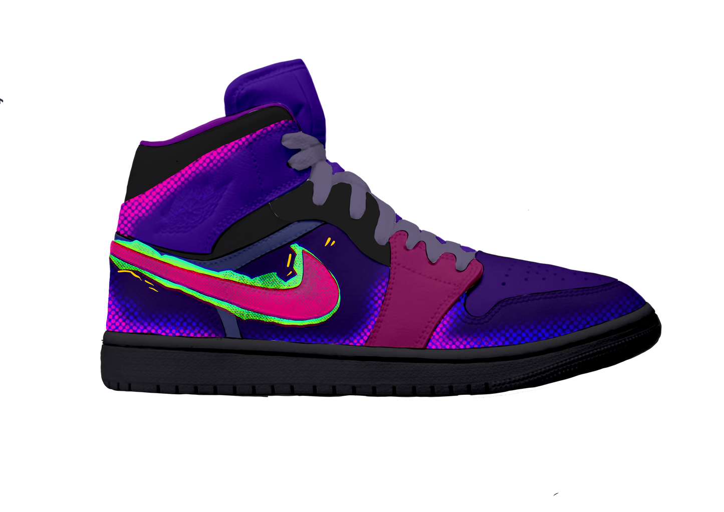 Custom Glitch Jordans mid