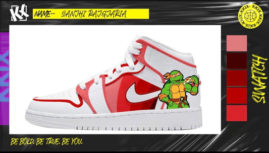 Custom Nike Jordan Michelangelo