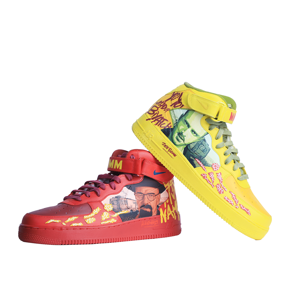 AF1 Mid Breaking Bad KKix Custom Sneakers