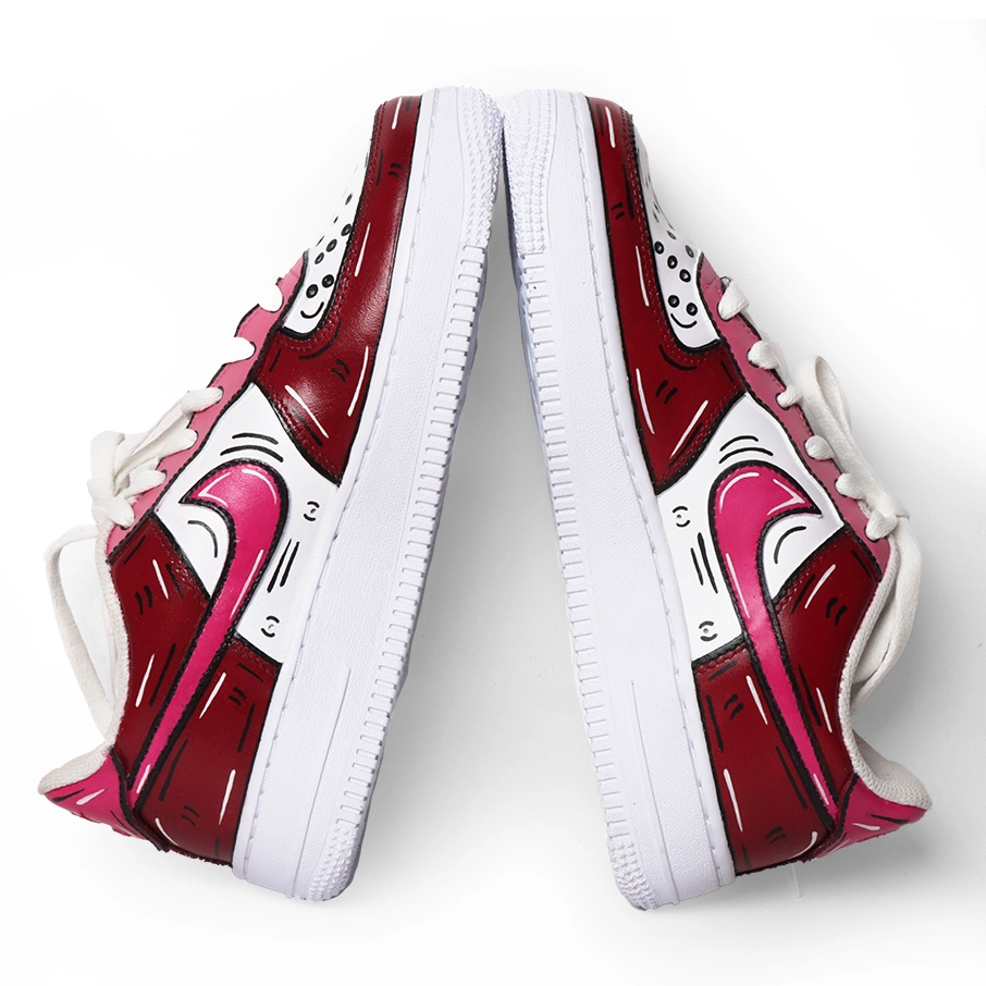 Custom Nike Airforce Pink Comic KKix Custom Sneakers